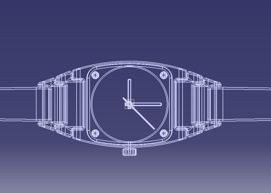 Crystal Sapphire Watch Case for ENLOONG Ladies Version 3D print model_16