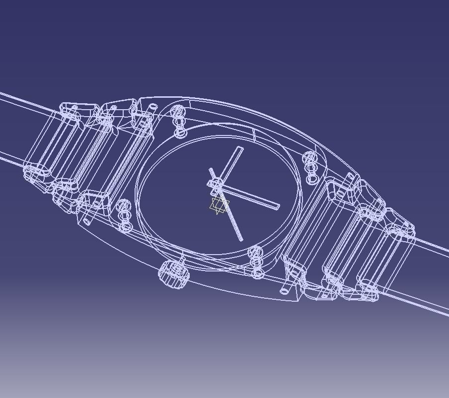 Crystal Sapphire Watch Case for ENLOONG Ladies Version 3D print model_26