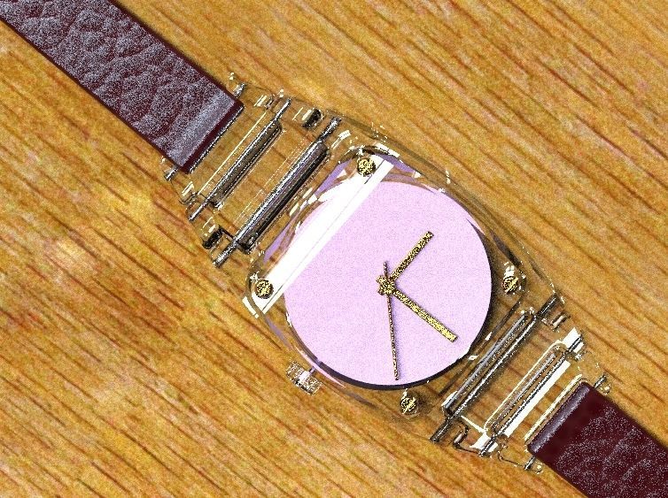 Crystal Sapphire Watch Case for ENLOONG Ladies Version 3D print model_2