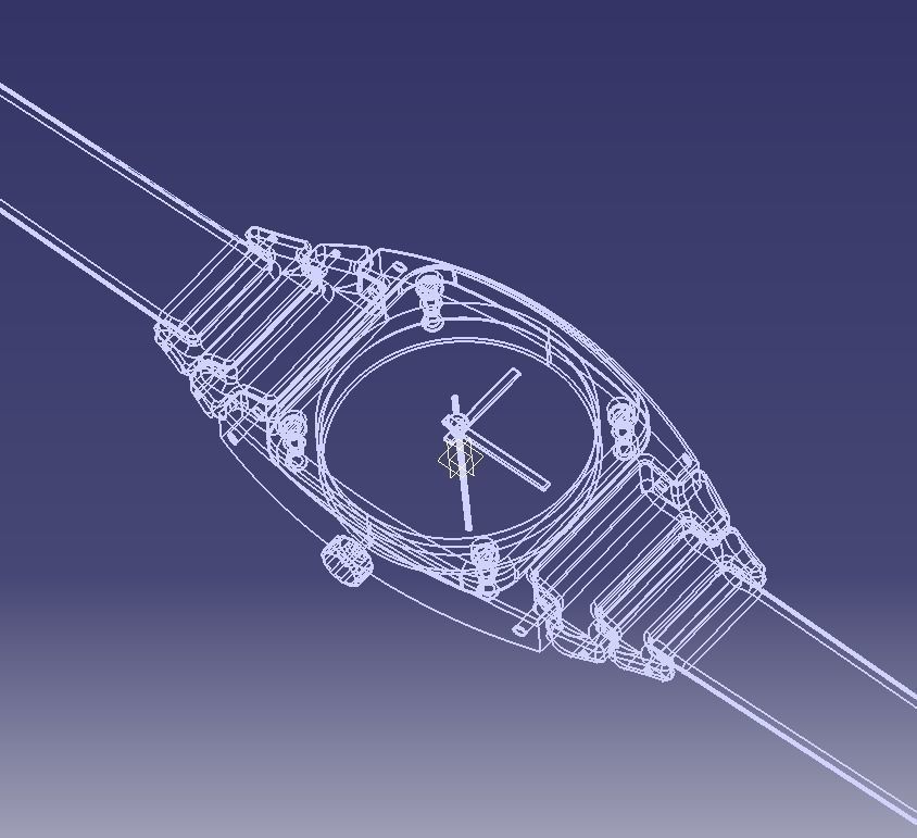 Crystal Sapphire Watch Case for ENLOONG Ladies Version 3D print model_15