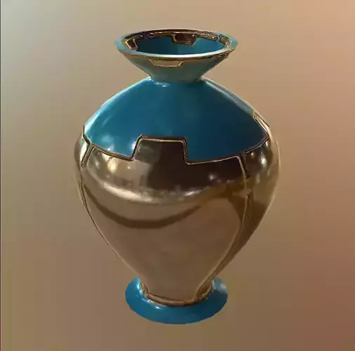 vase 3d gold
