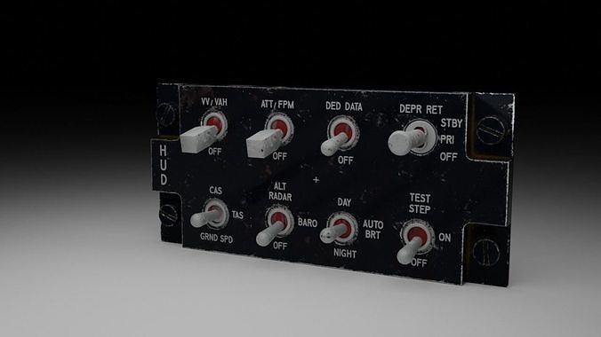 F16 HUD Remote Control Panel 3D model