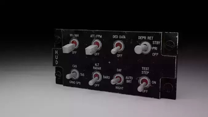 F16 HUD Remote Control Panel 3D model
