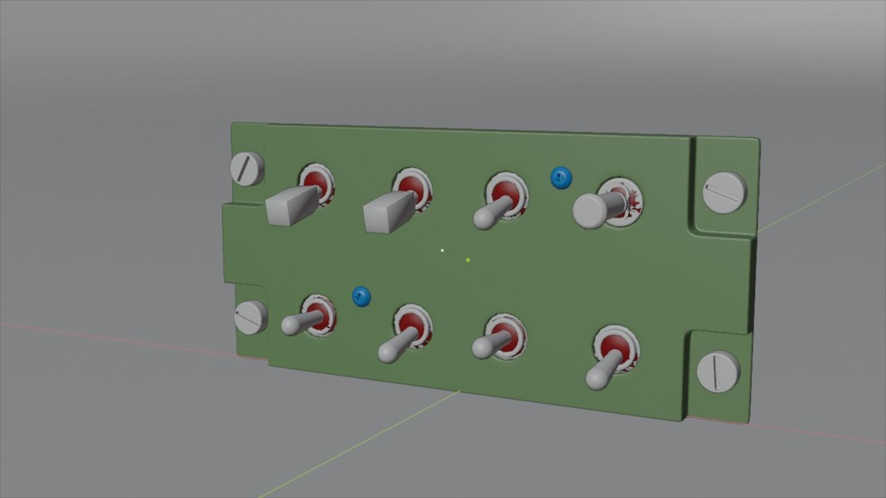 F16 HUD Remote Control Panel 3D model_4