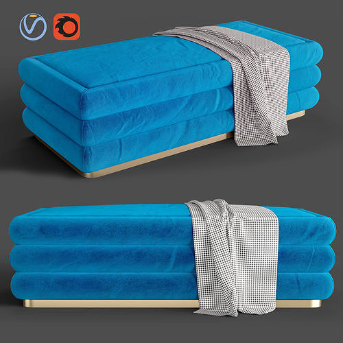 Loffa Set Pouf 1 3D model