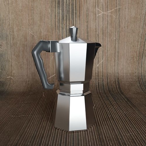 Moka pot Free low-poly 3D model