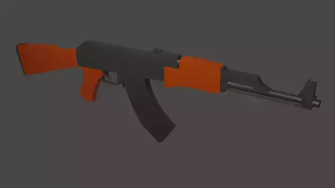Low Poly AK-47 ak - rifle