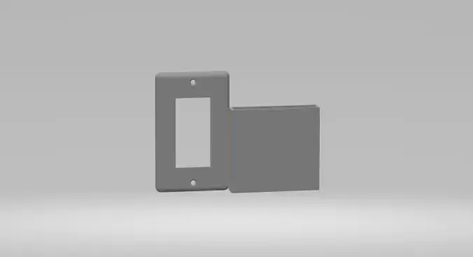 Electrical Outlet Cover With Phone Holder  3D print model