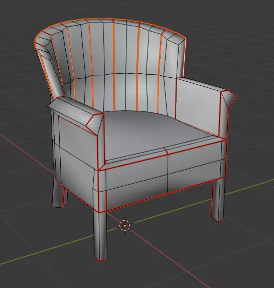 Bergere Louis XVI Style Chair Free low-poly 3D model