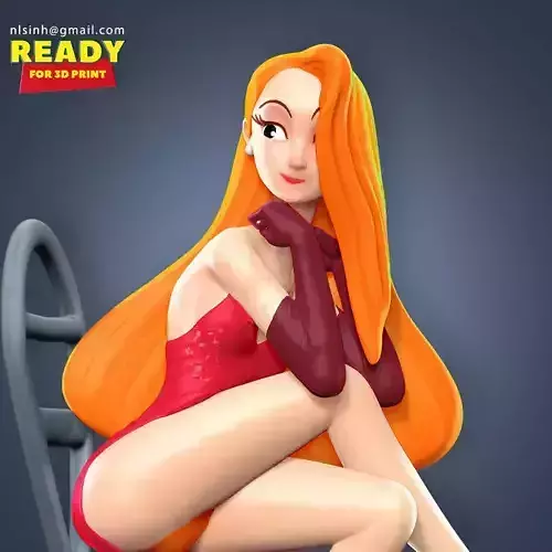 Jessica Rabbit Fanart 3D print model