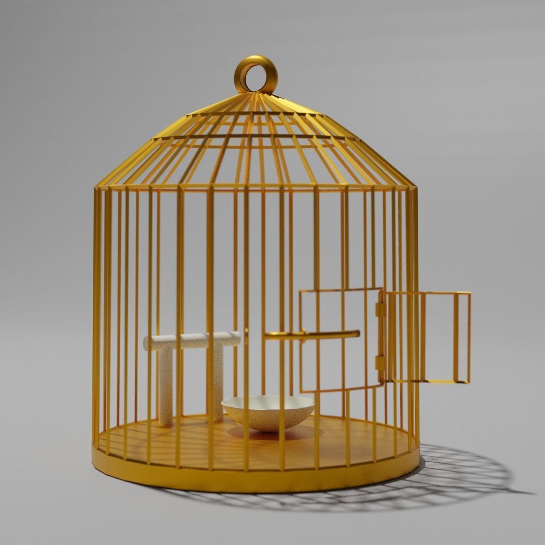Golden Cage Free 3D model_1