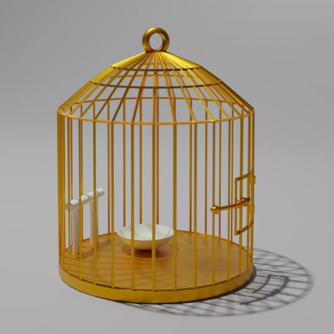 Golden Cage Free 3D model_0
