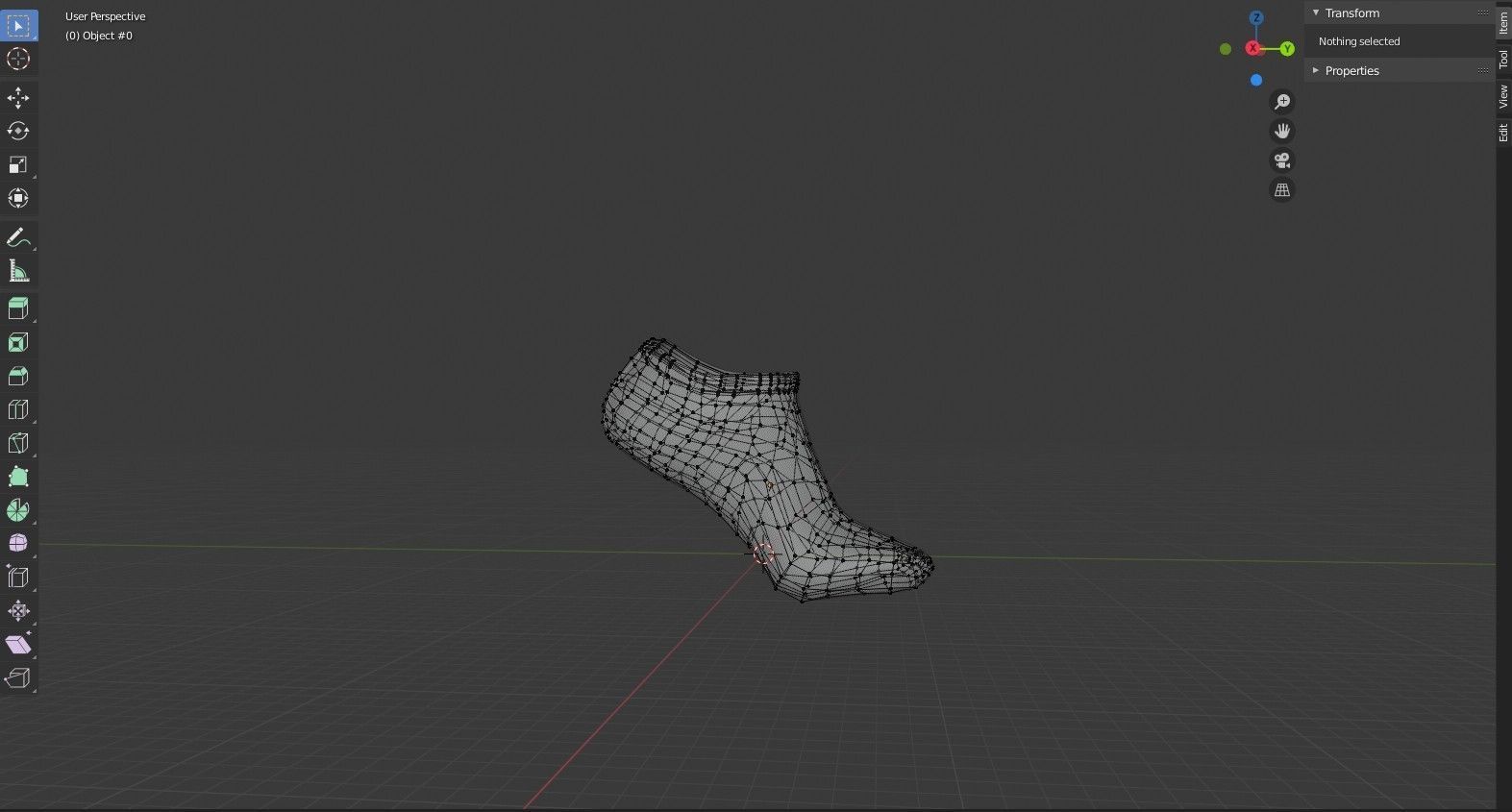Sock 3d model ankle sock 3D model_1