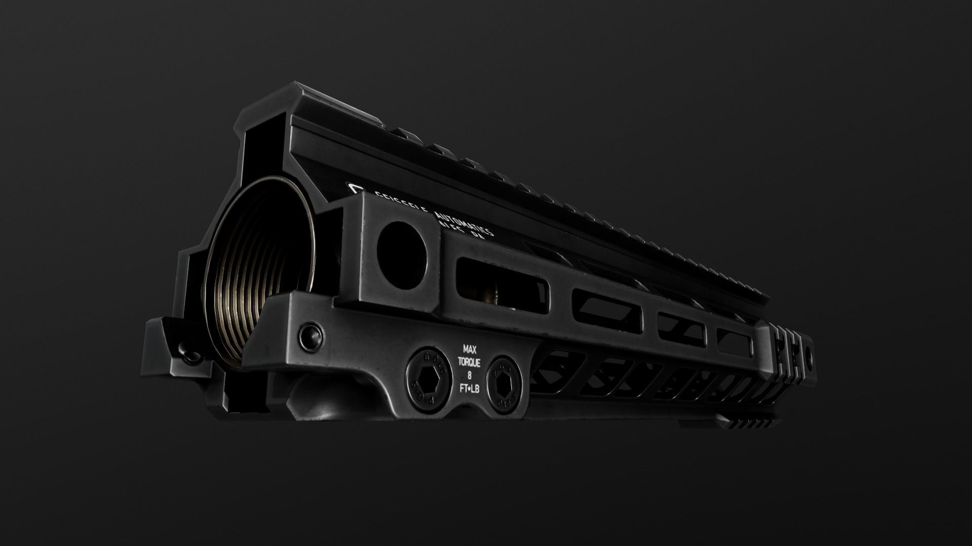 Geissele Super Modular Rail MK4 MLOK AR15 Handguard Low-poly 3D model_64