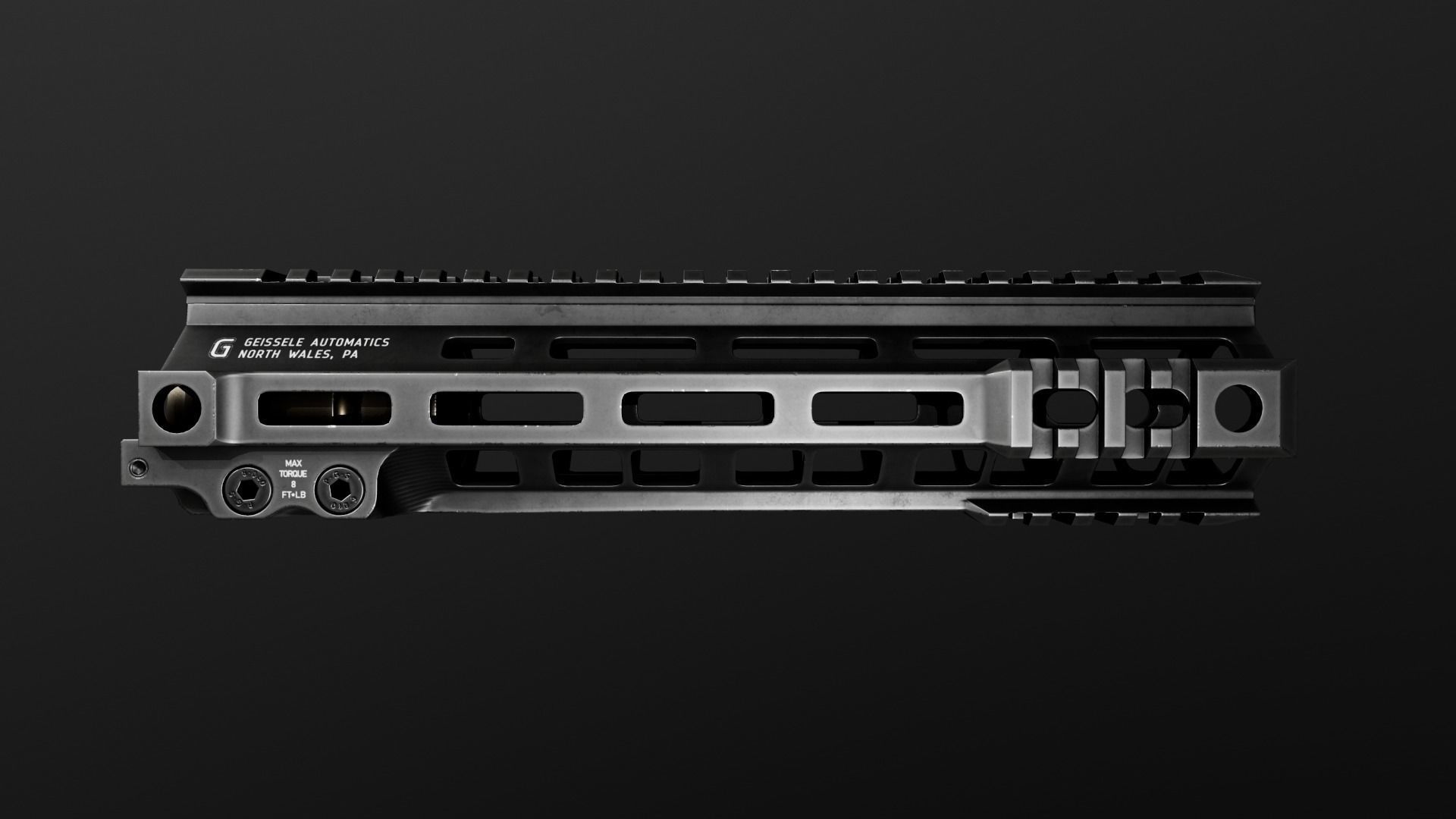 Geissele Super Modular Rail MK4 MLOK AR15 Handguard Low-poly 3D model_14