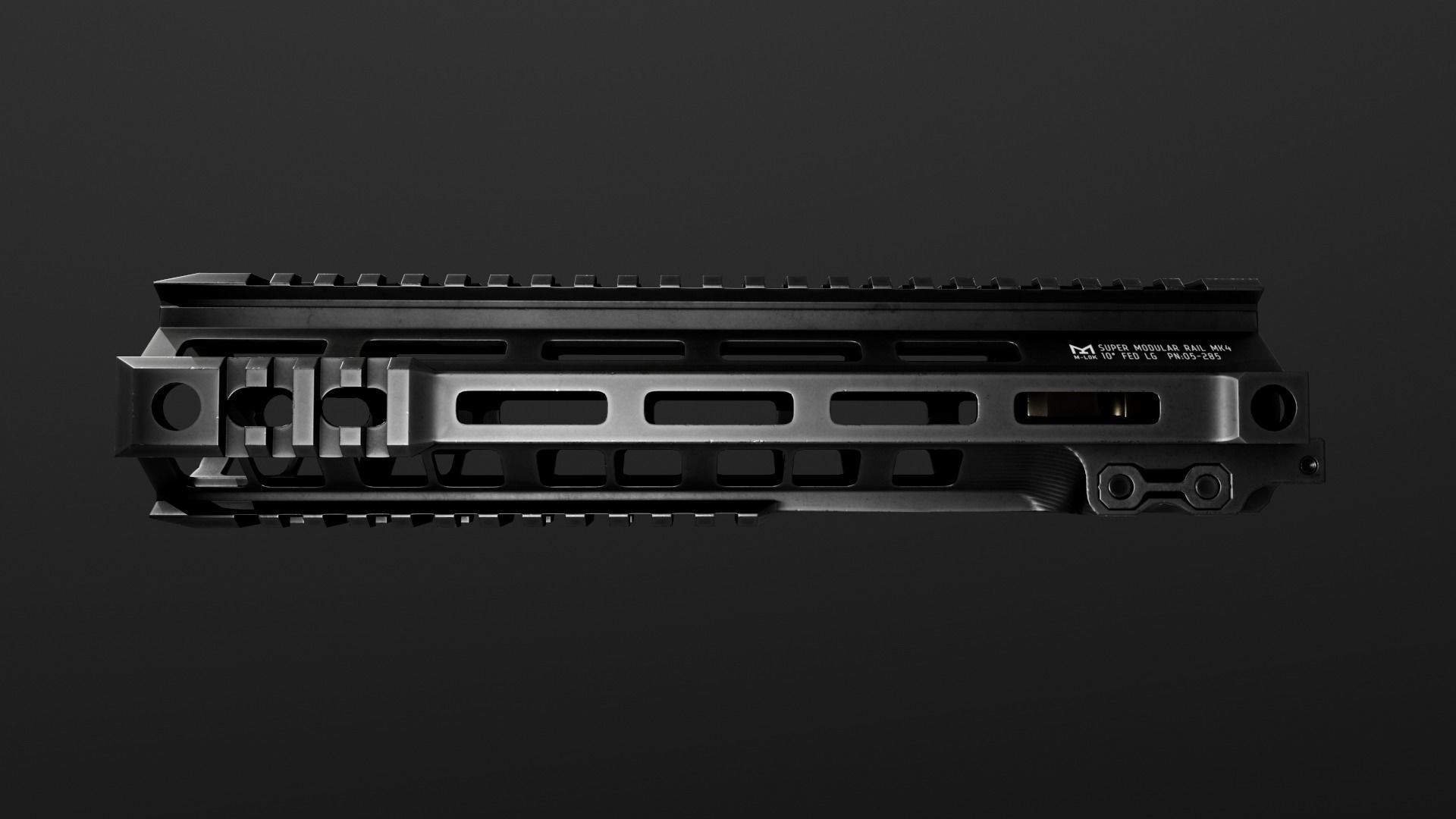 Geissele Super Modular Rail MK4 MLOK AR15 Handguard Low-poly 3D model_46
