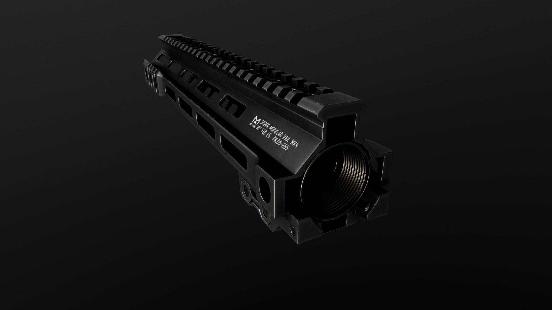 Geissele Super Modular Rail MK4 MLOK AR15 Handguard Low-poly 3D model_56
