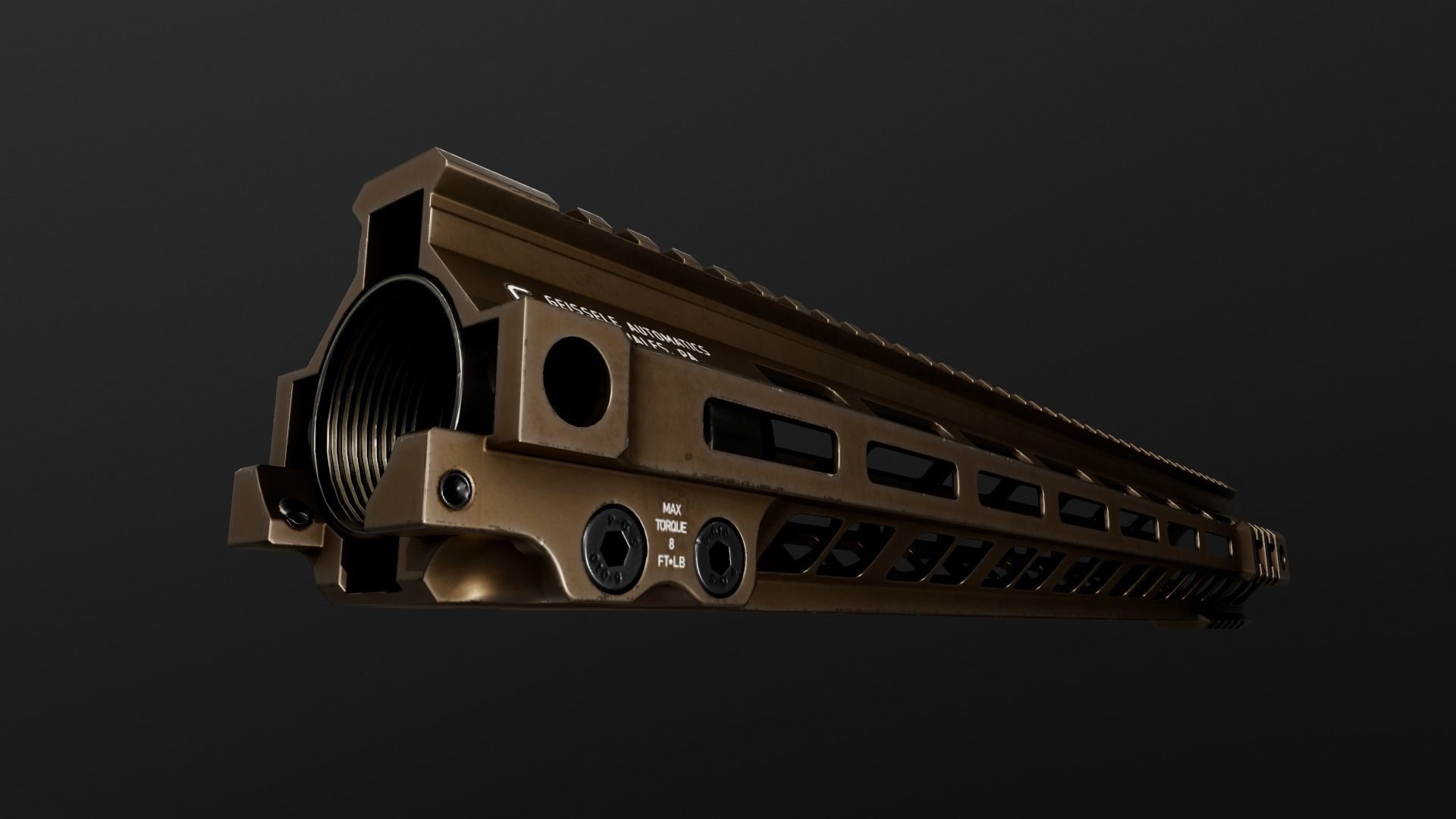 Geissele Super Modular Rail MK4 MLOK AR15 Handguard Low-poly 3D model_71