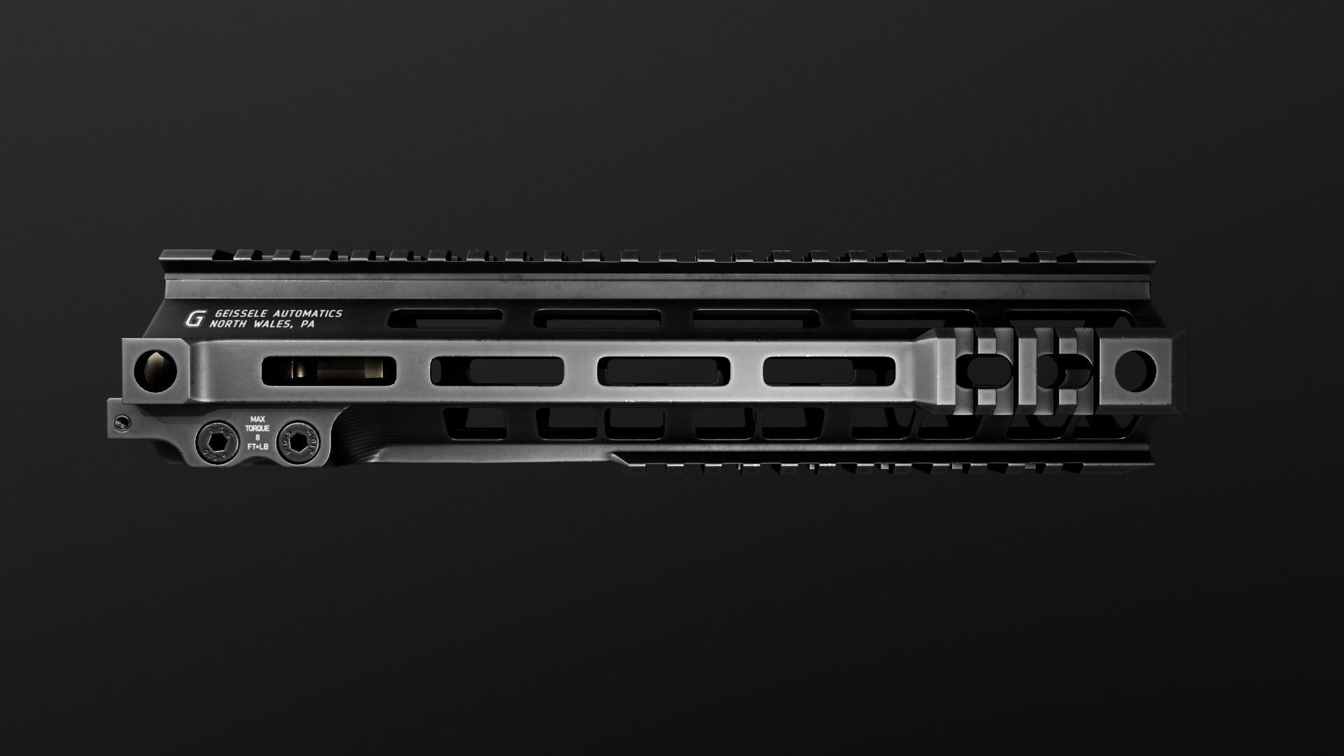 Geissele Super Modular Rail MK4 MLOK AR15 Handguard Low-poly 3D model_16