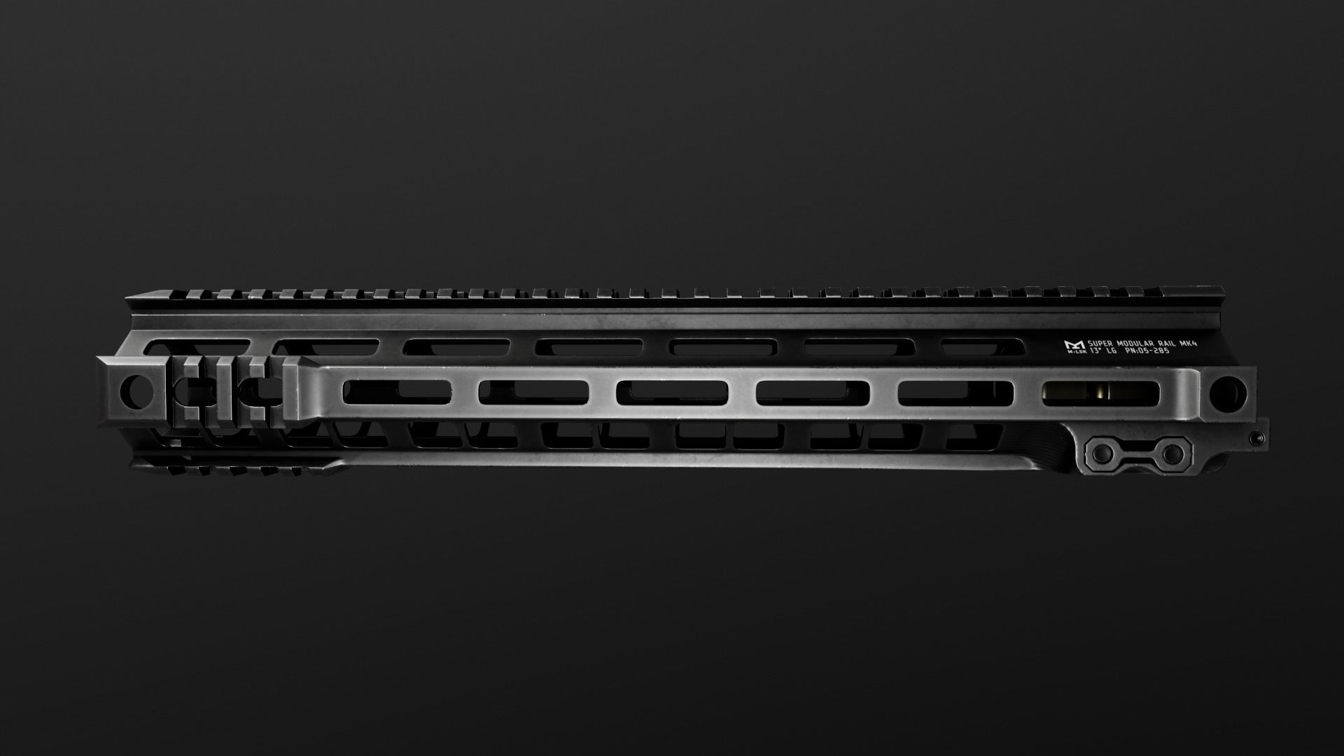 Geissele Super Modular Rail MK4 MLOK AR15 Handguard Low-poly 3D model_48