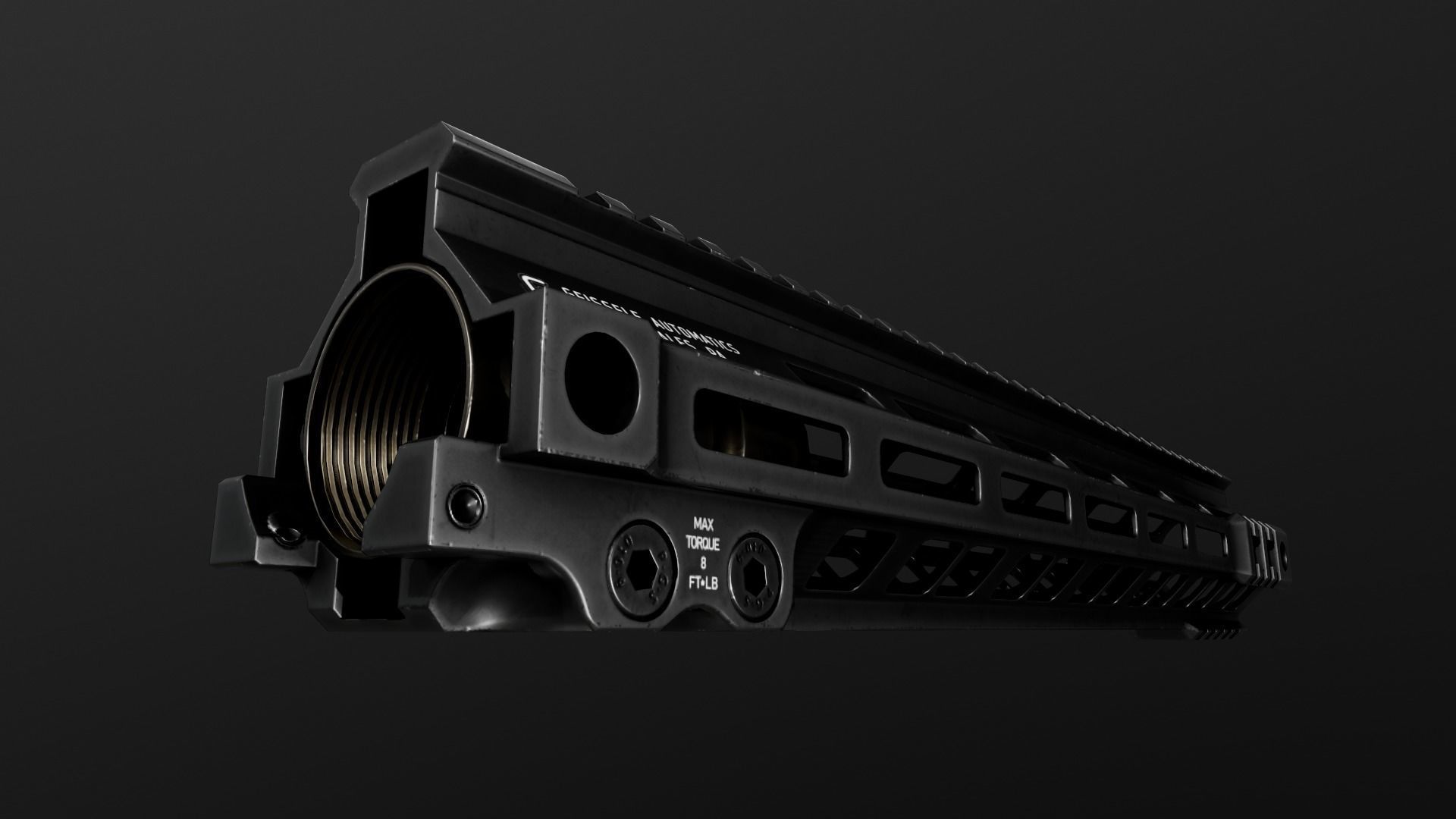 Geissele Super Modular Rail MK4 MLOK AR15 Handguard Low-poly 3D model_68