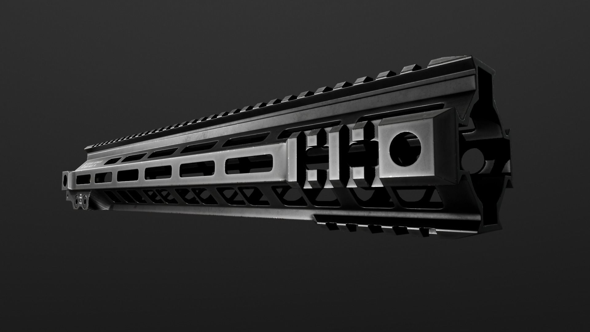 Geissele Super Modular Rail MK4 MLOK AR15 Handguard Low-poly 3D model_28