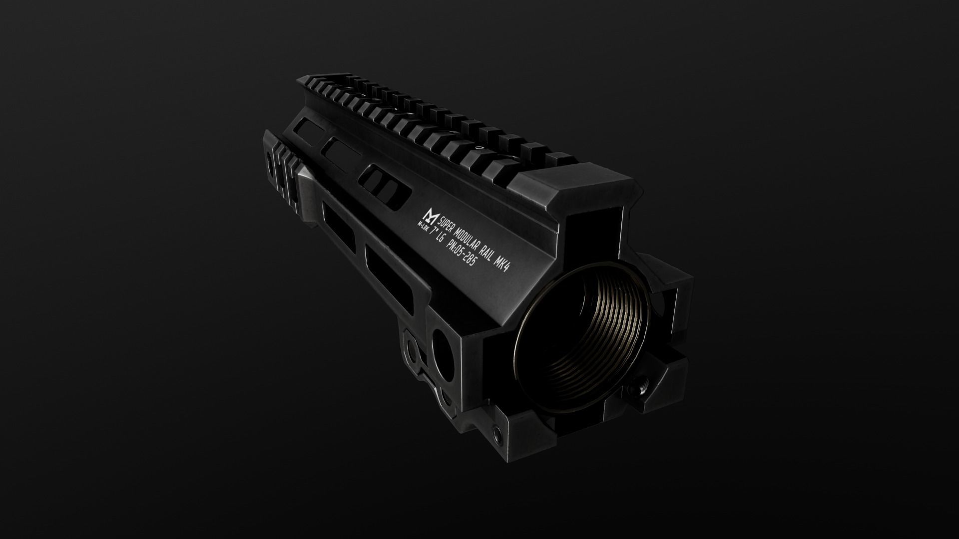 Geissele Super Modular Rail MK4 MLOK AR15 Handguard Low-poly 3D model_52