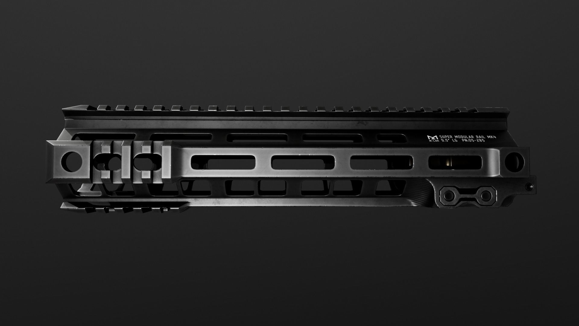Geissele Super Modular Rail MK4 MLOK AR15 Handguard Low-poly 3D model_44