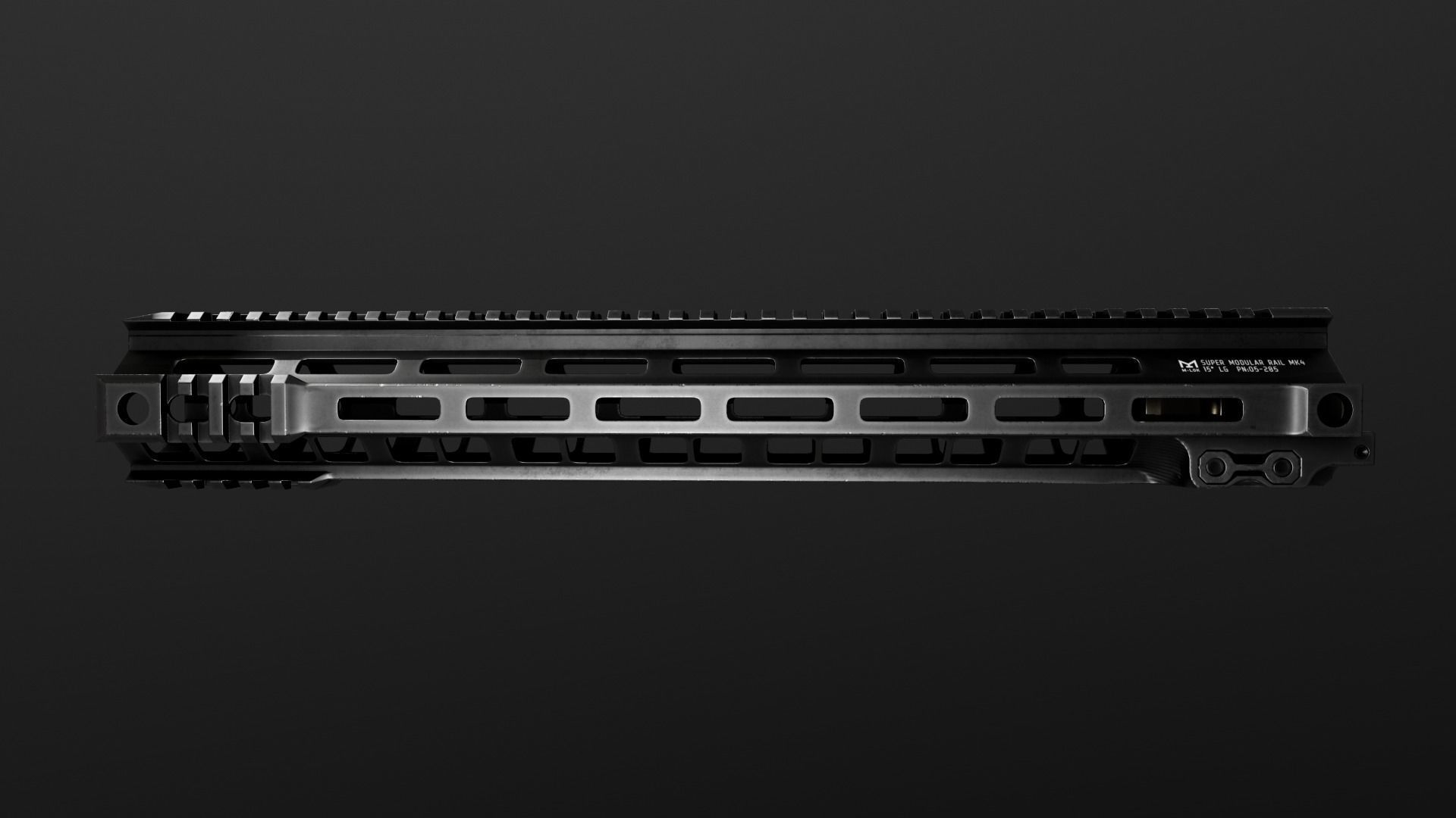 Geissele Super Modular Rail MK4 MLOK AR15 Handguard Low-poly 3D model_50