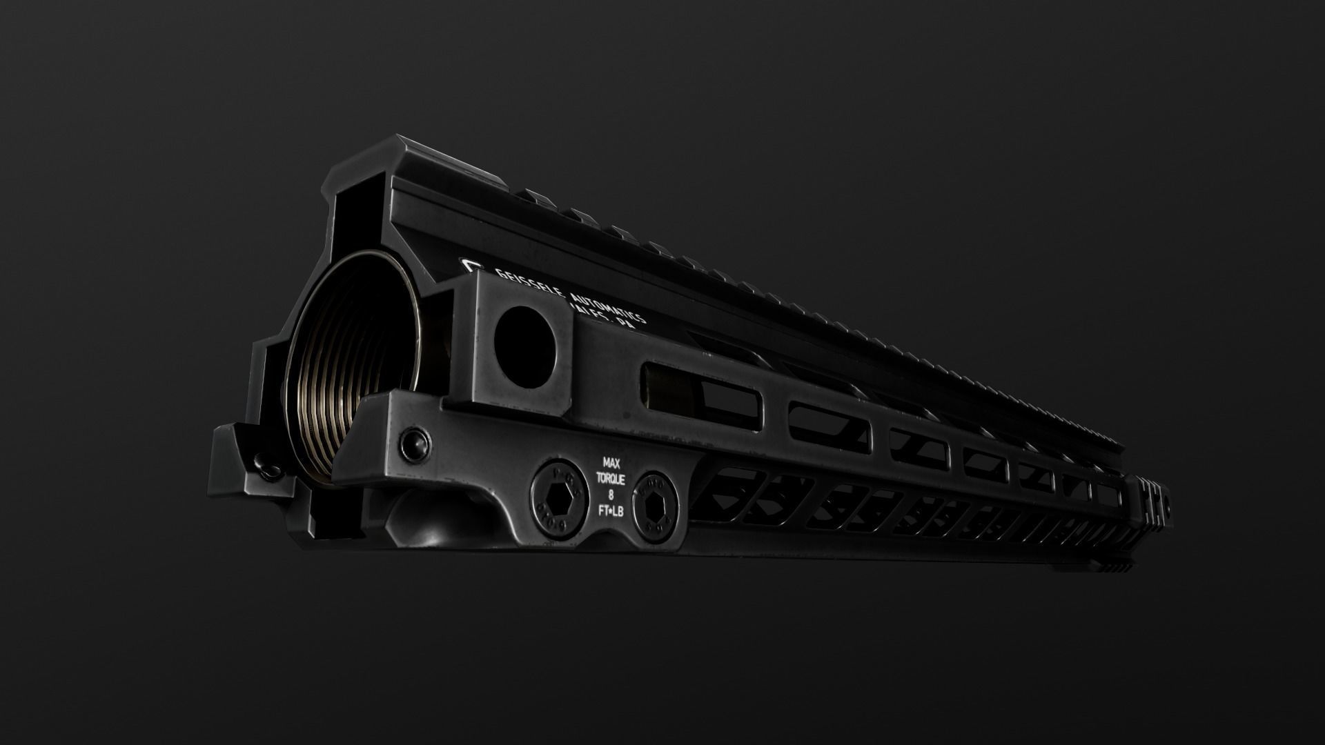 Geissele Super Modular Rail MK4 MLOK AR15 Handguard Low-poly 3D model_70