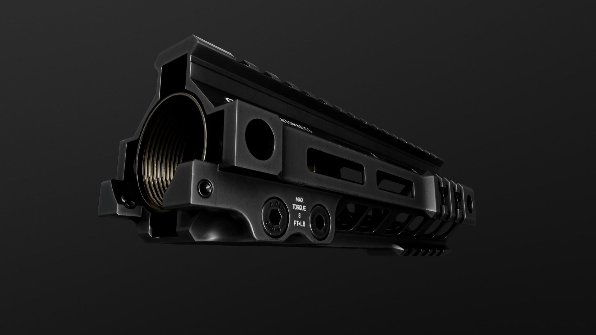 Geissele Super Modular Rail MK4 MLOK AR15 Handguard Low-poly 3D model_62