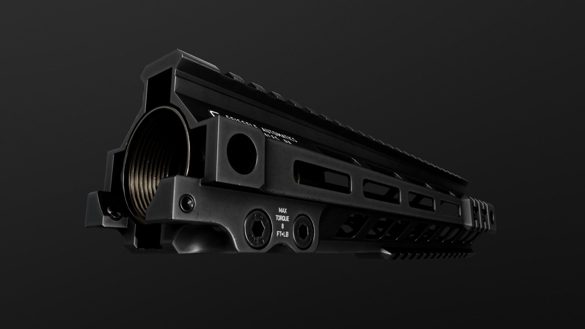 Geissele Super Modular Rail MK4 MLOK AR15 Handguard Low-poly 3D model_66