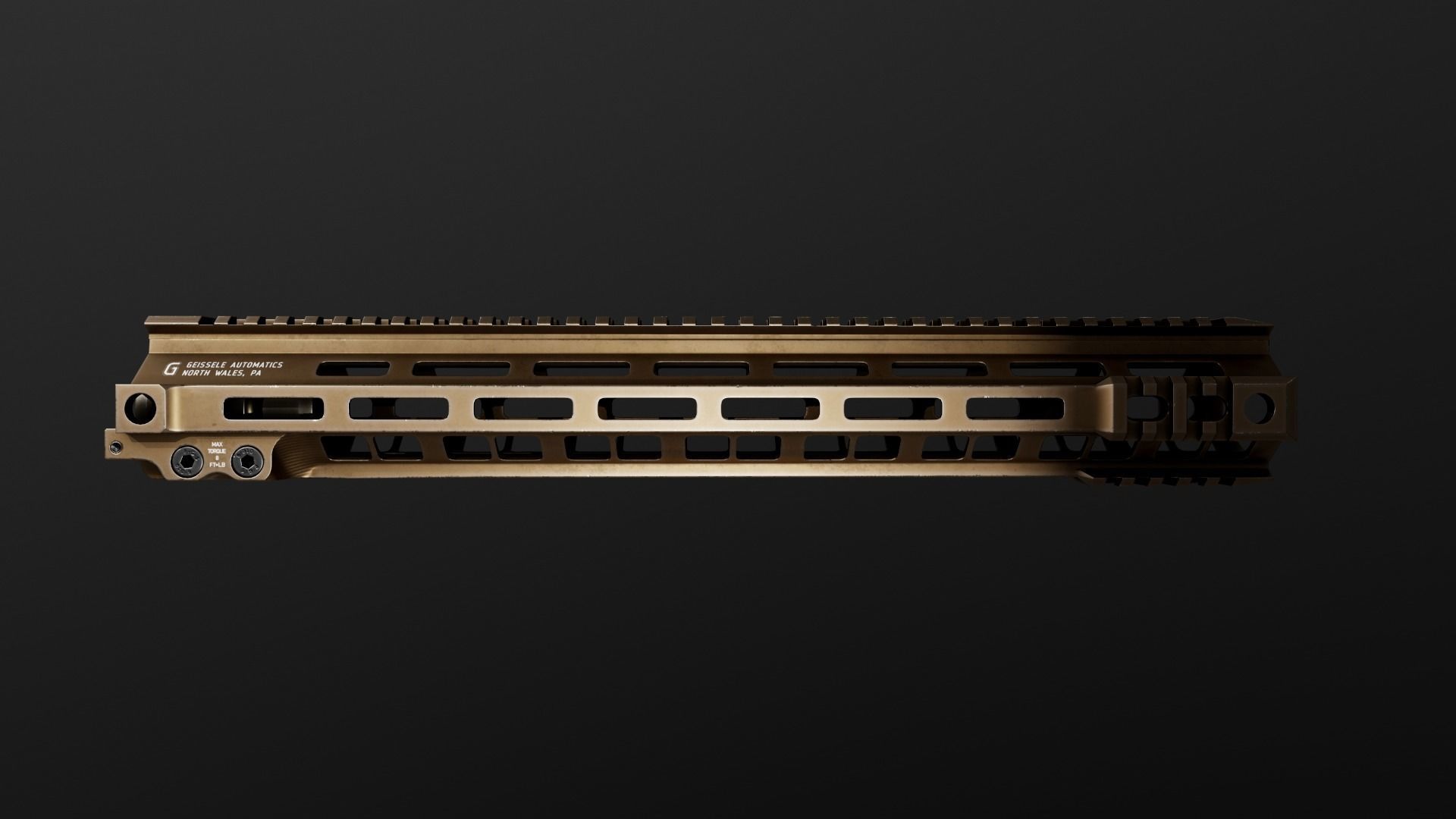 Geissele Super Modular Rail MK4 MLOK AR15 Handguard Low-poly 3D model_21