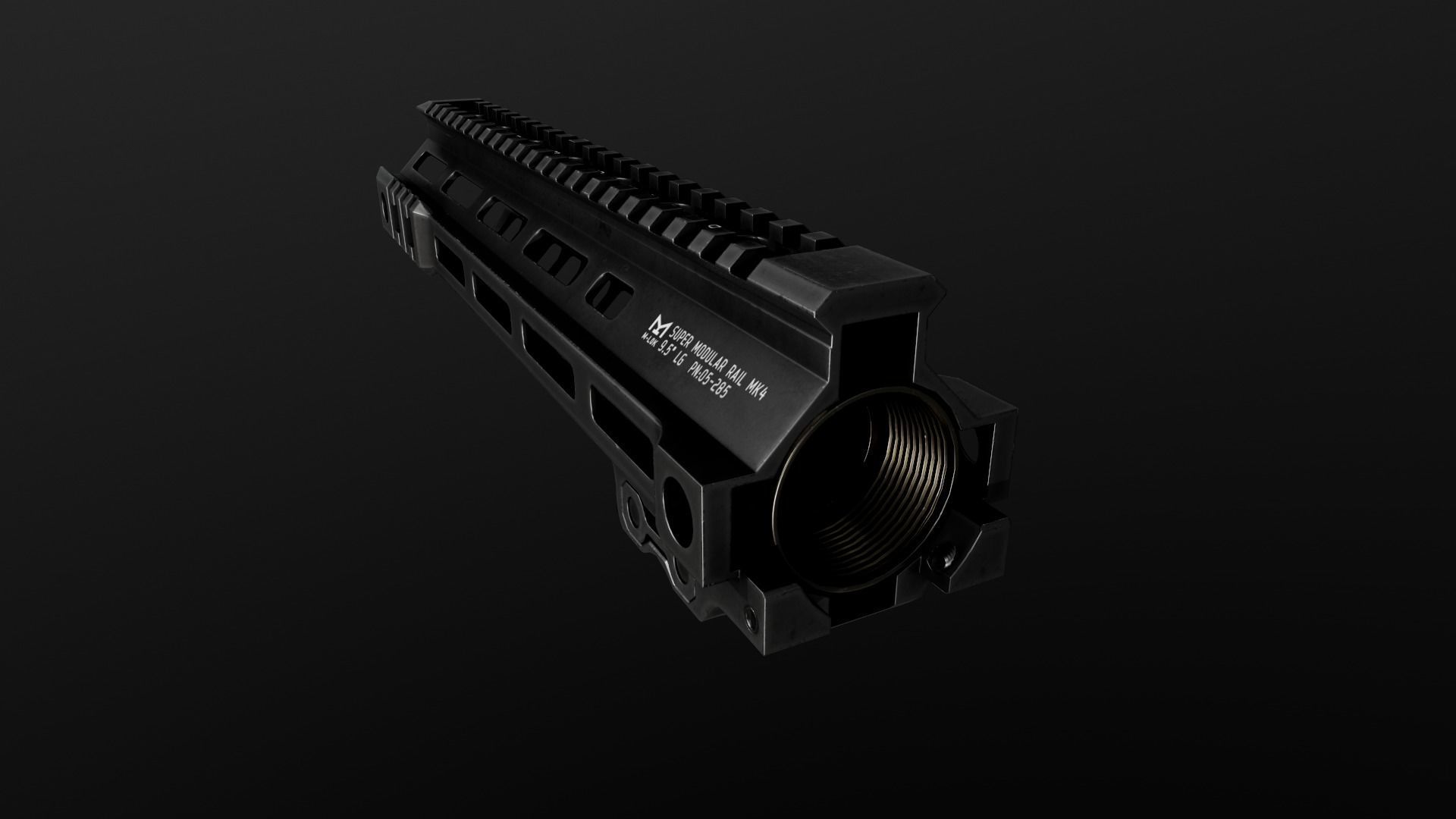 Geissele Super Modular Rail MK4 MLOK AR15 Handguard Low-poly 3D model_54