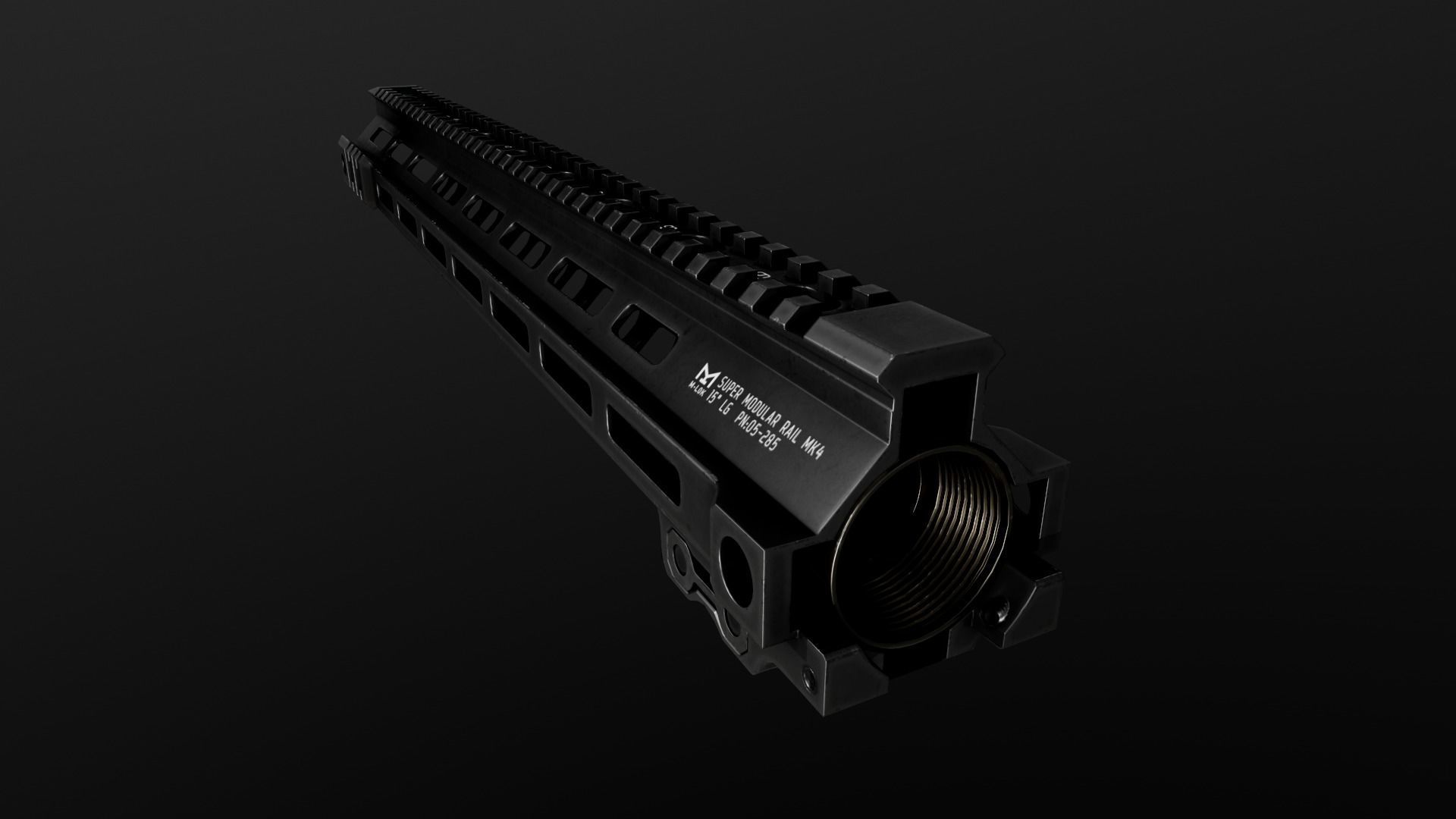 Geissele Super Modular Rail MK4 MLOK AR15 Handguard Low-poly 3D model_60