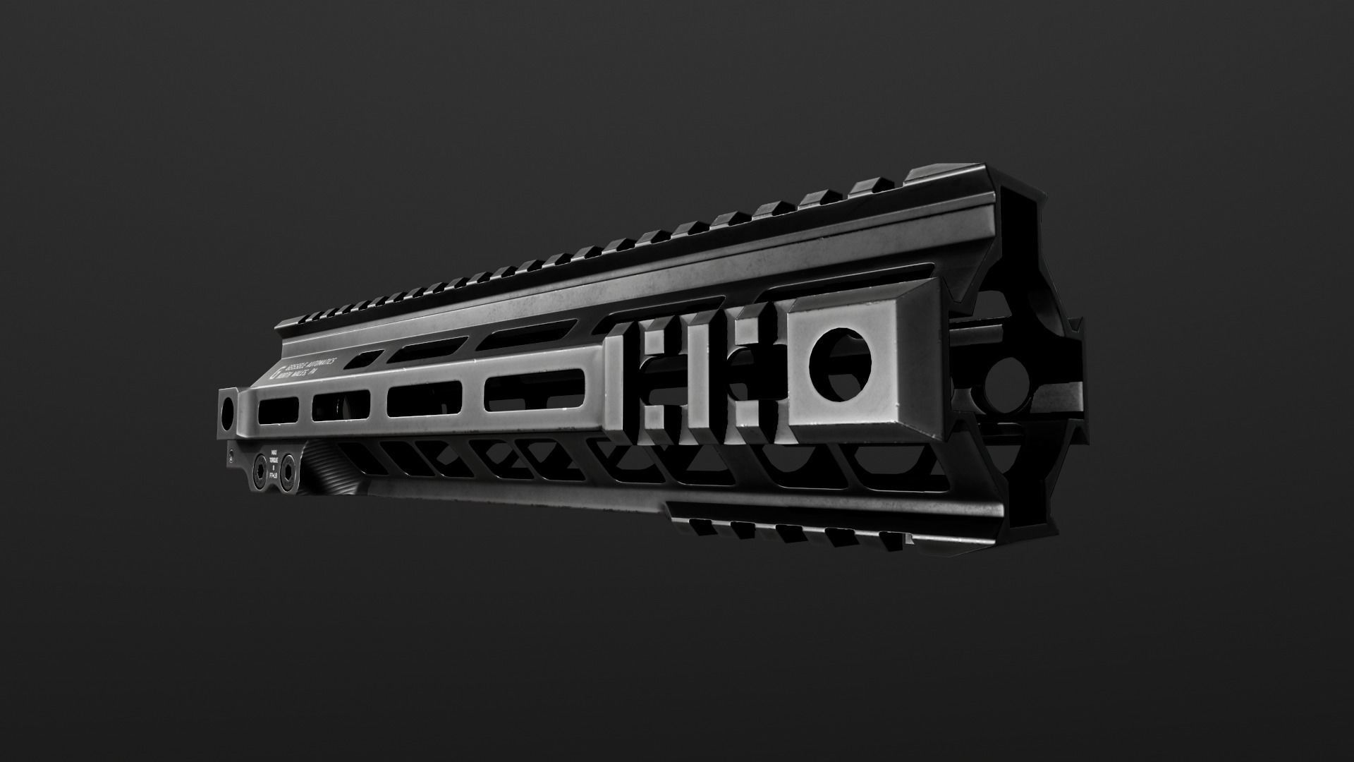 Geissele Super Modular Rail MK4 MLOK AR15 Handguard Low-poly 3D model_24