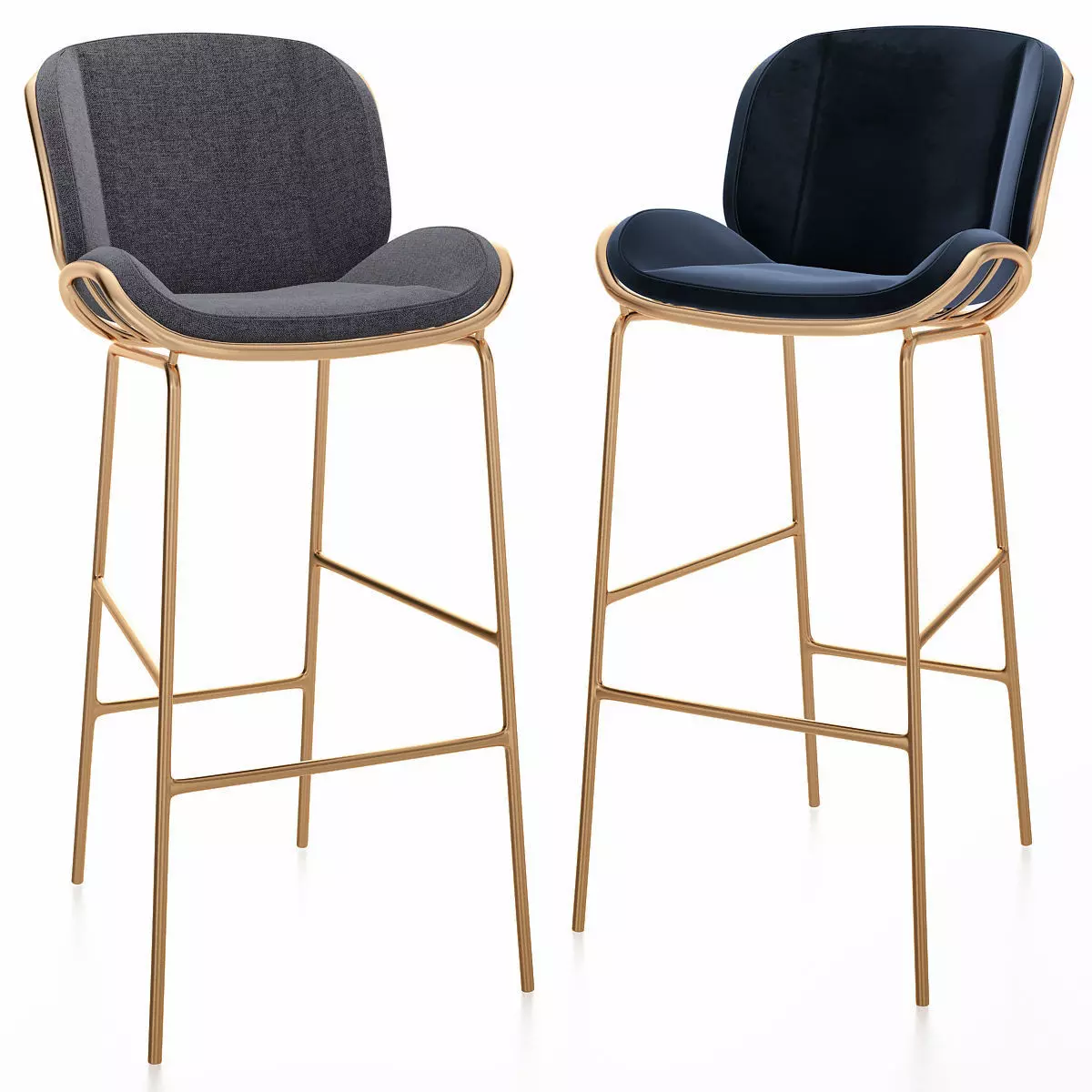 SKIN BAR STOOL 3d model Low-poly 3D model_0