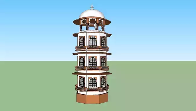 indian minar tower 3d modal 3D model