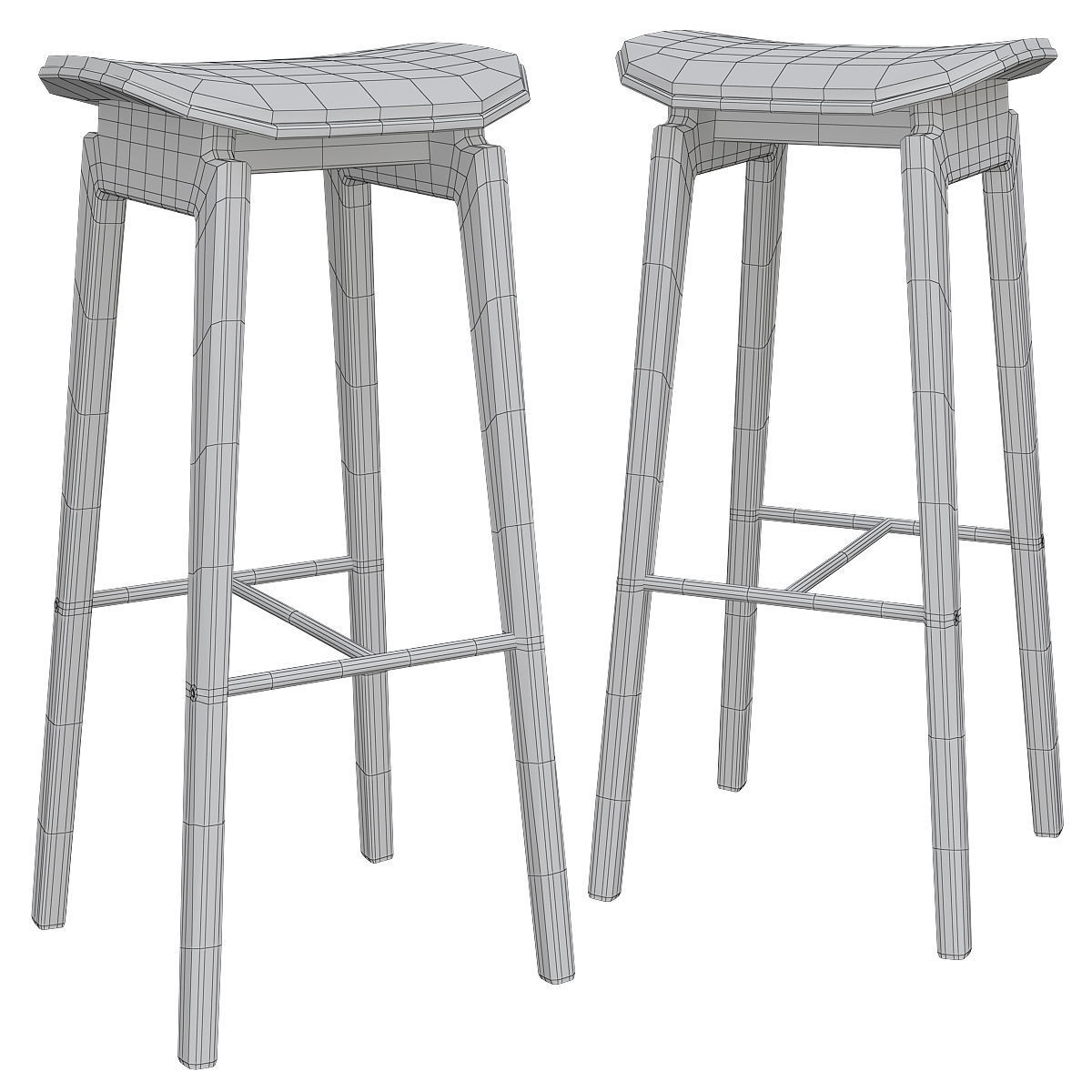 NY11 BAR STOOL 3d model Low-poly 3D model_1