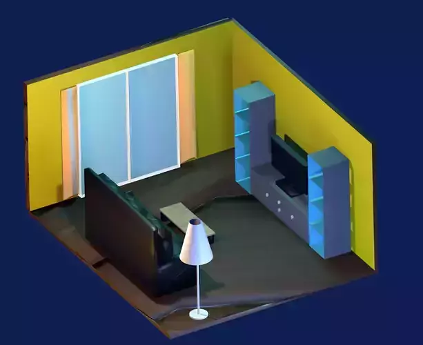 Isometric Living Room