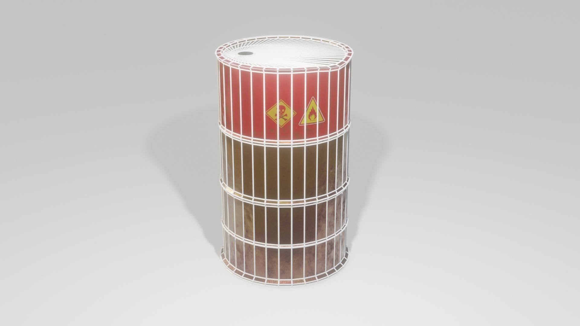 Oil Barrel Low-poly 3D model Low-poly 3D model_3