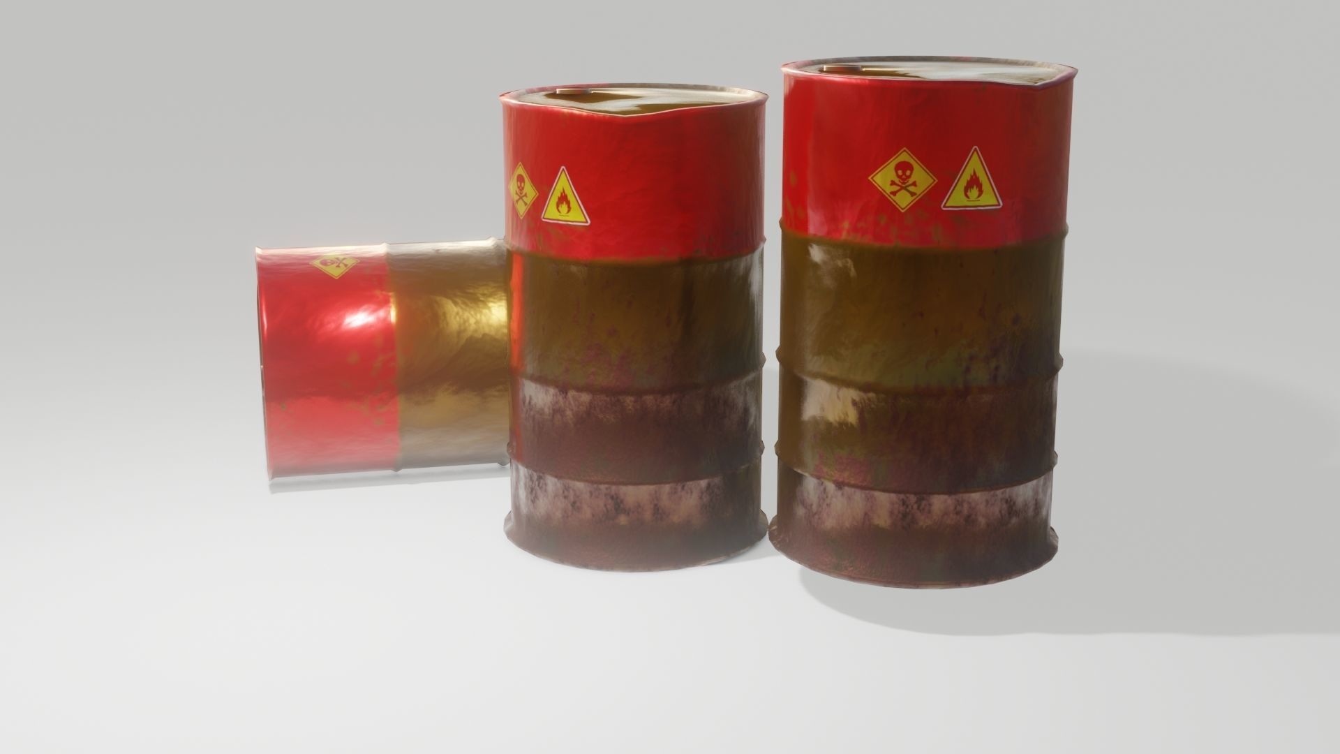 Oil Barrel Low-poly 3D model Low-poly 3D model_2