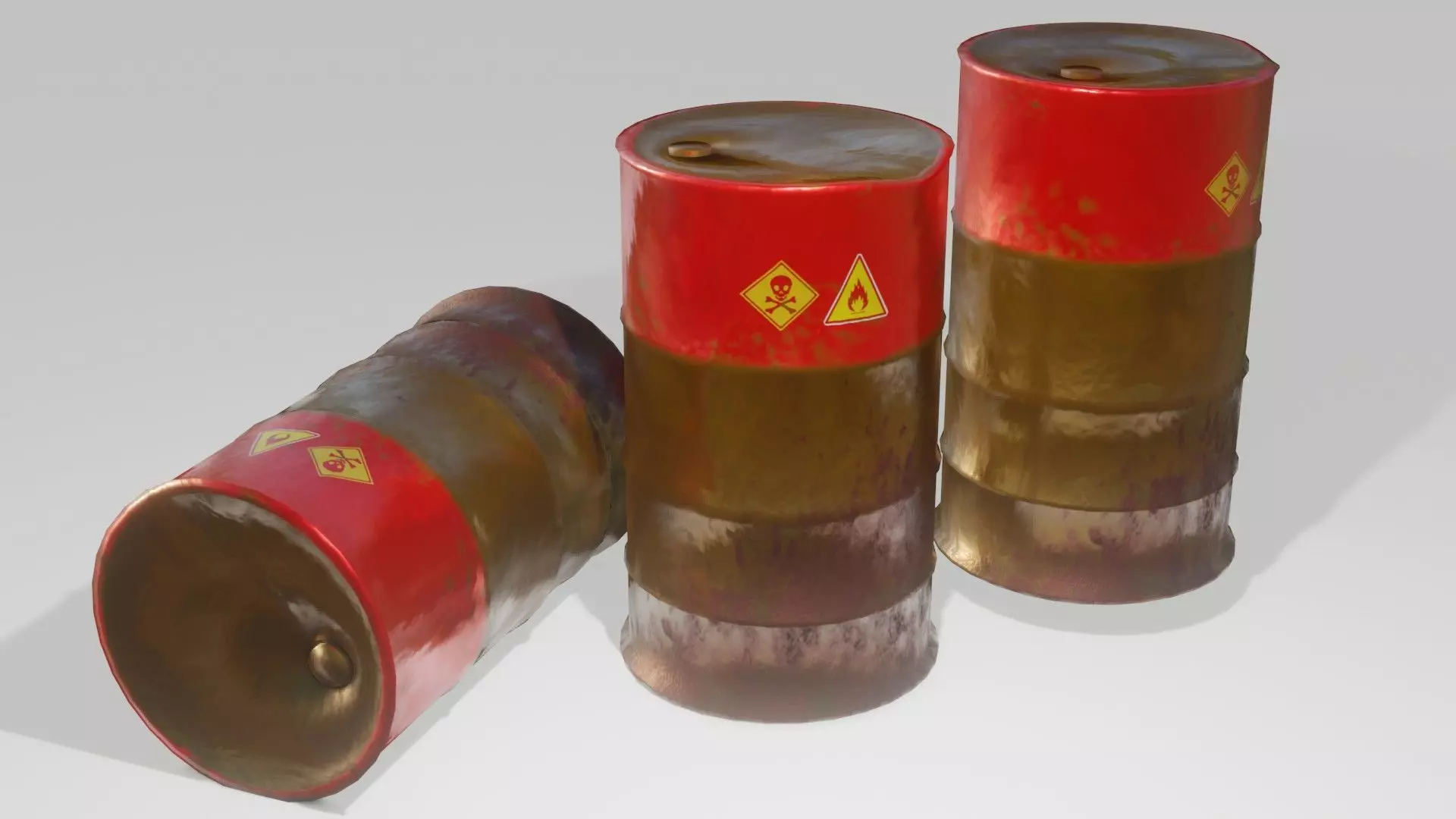 Oil Barrel Low-poly 3D model Low-poly 3D model_0