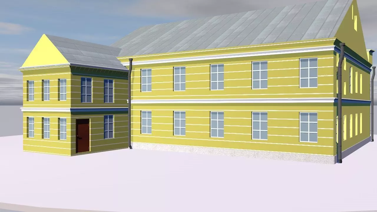 Village house 3D model_0