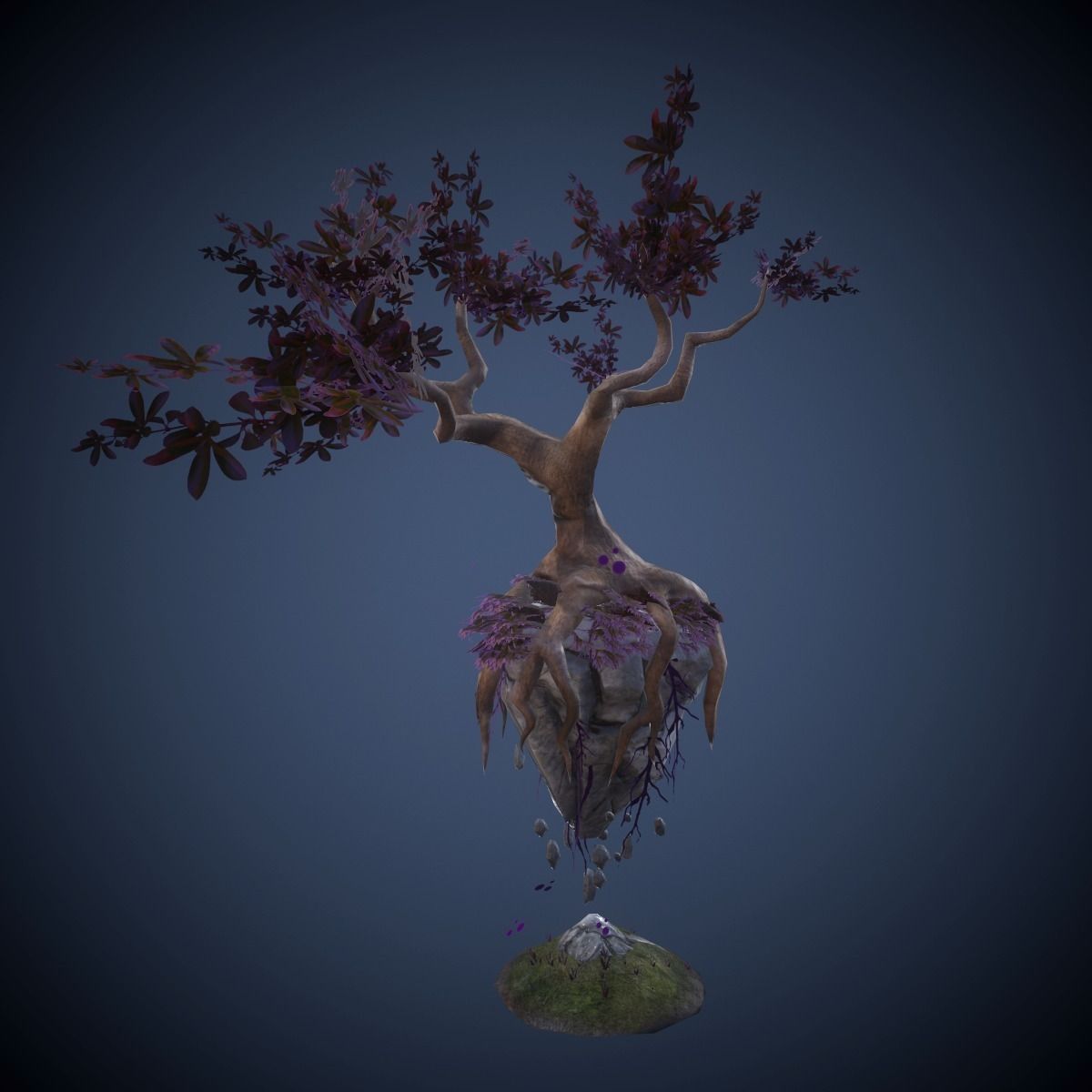 Flying Tree model Low-poly 3D model_3