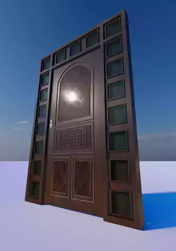 door wooden on sky 3D model