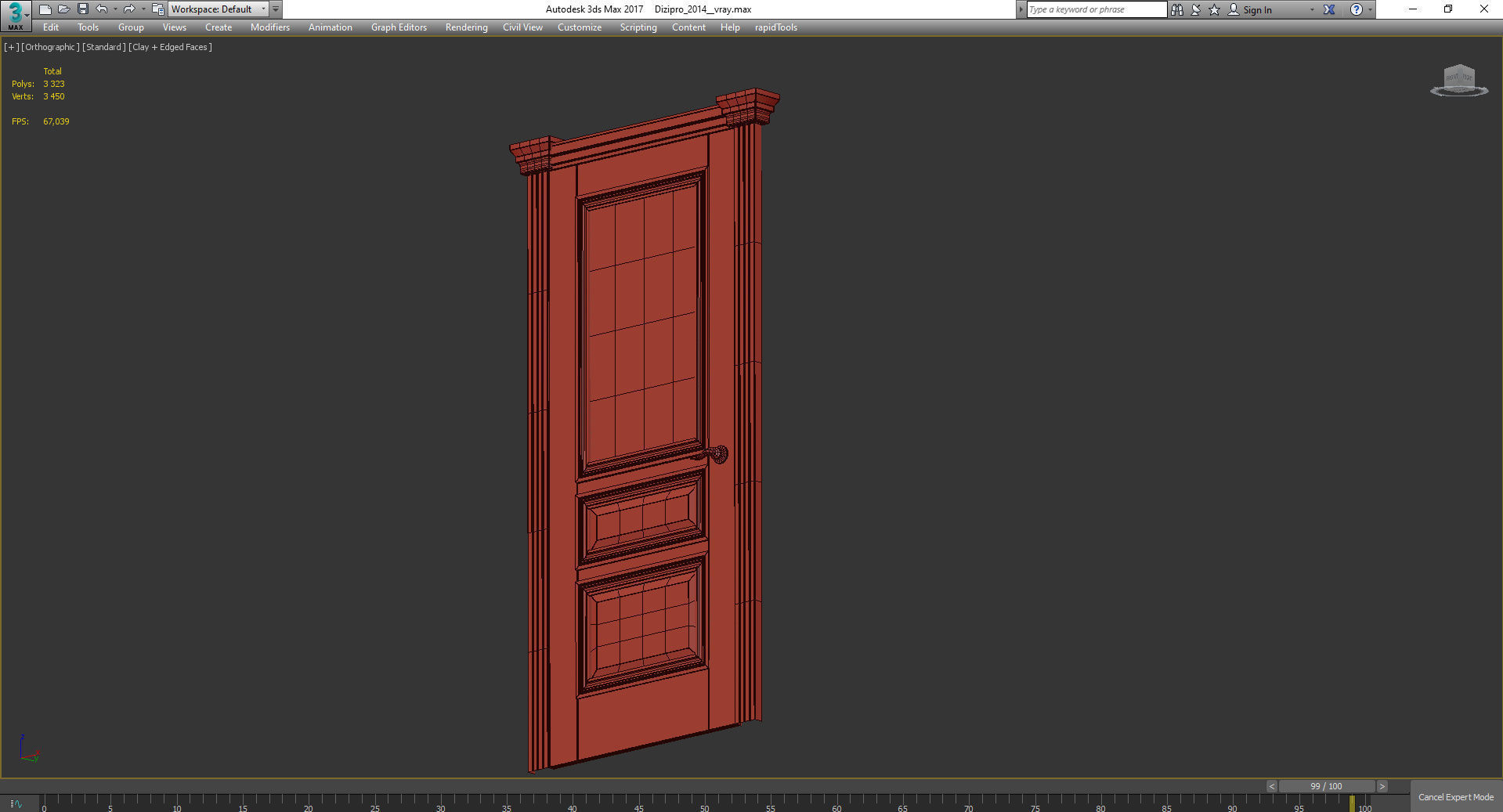 Interior Doors 3d model Low-poly 3D model_4
