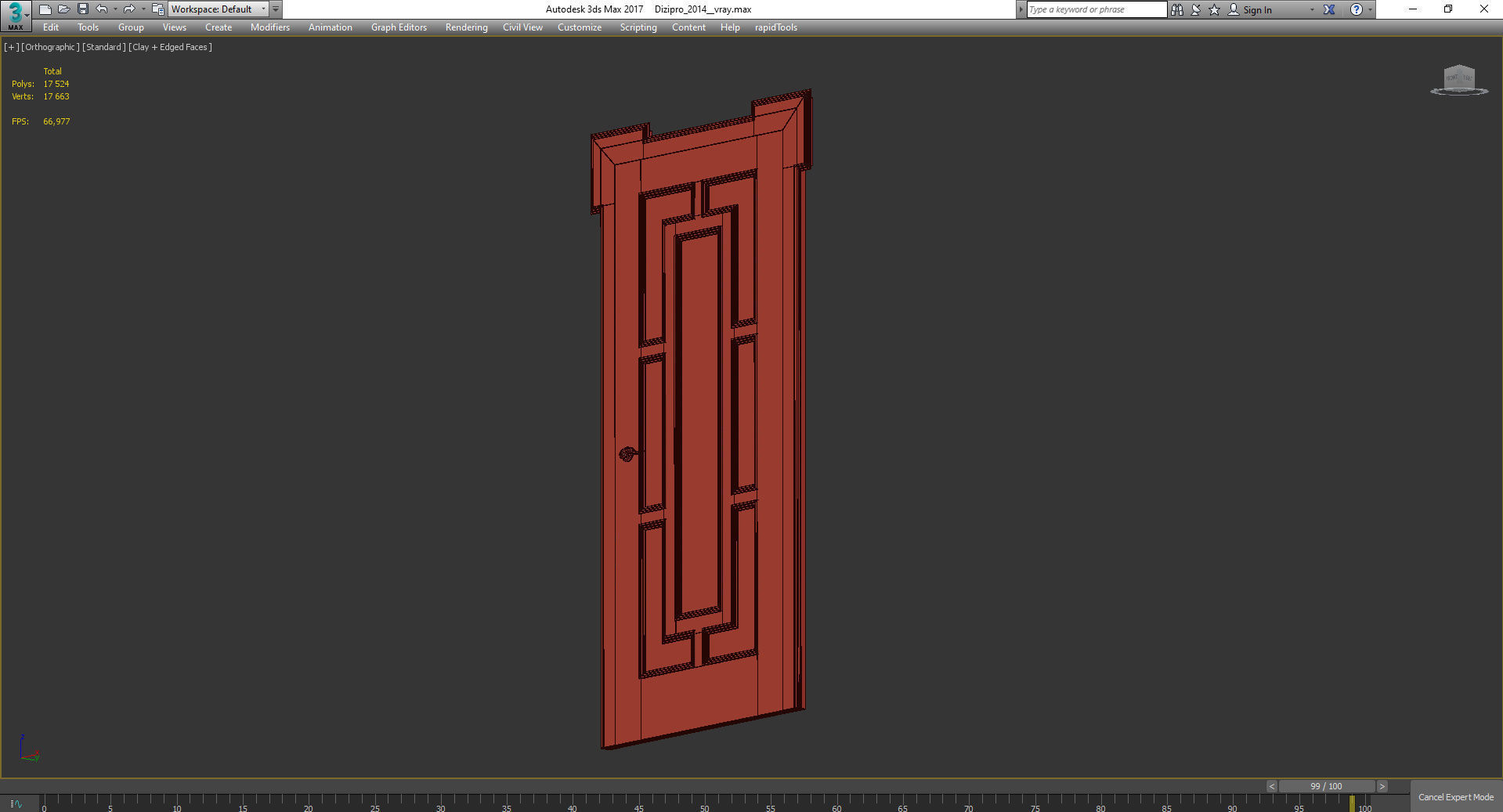 Interior Doors  3d model Low-poly 3D model_4