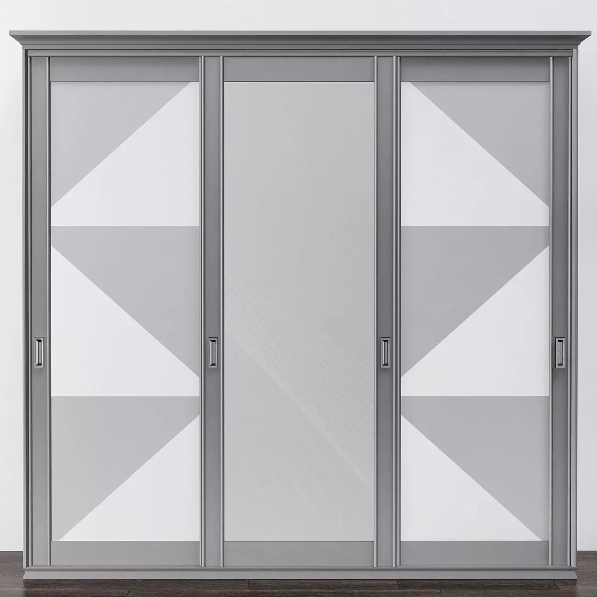 Wardrobe 3d model sliding glass door Low-poly 3D model_0