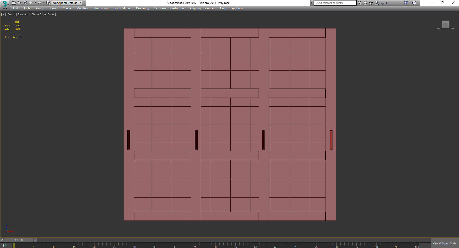 Wardrobe 3d model sliding closet doors - amazon bedroom furni... Low-poly 3D model_3